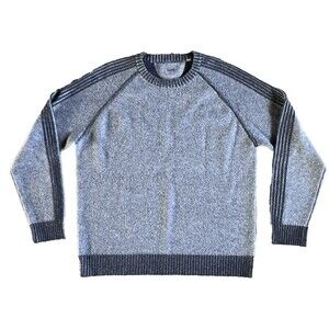 Raffi Men Sweater Large Crewneck Pullover Wool Cashmere Gray Soft Comfort